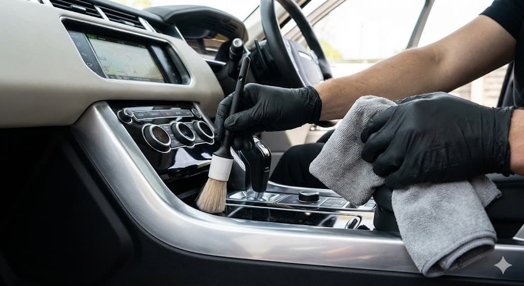 Interieur-Basis-Paket – professionelle Innenreinigung mit Cockpit- und Polstersaugen bei NeckCar in Esslingen