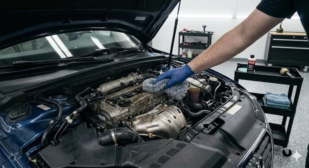 Motorraumwäsche und Motorraumreinigung – schonende Reinigung mit Schutz empfindlicher Bauteile